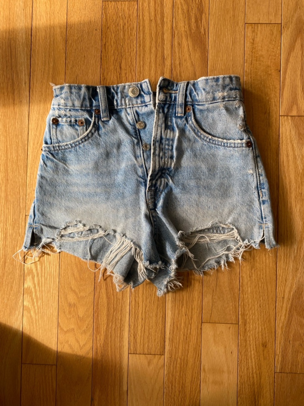 Zara High Rise Denim Shorts